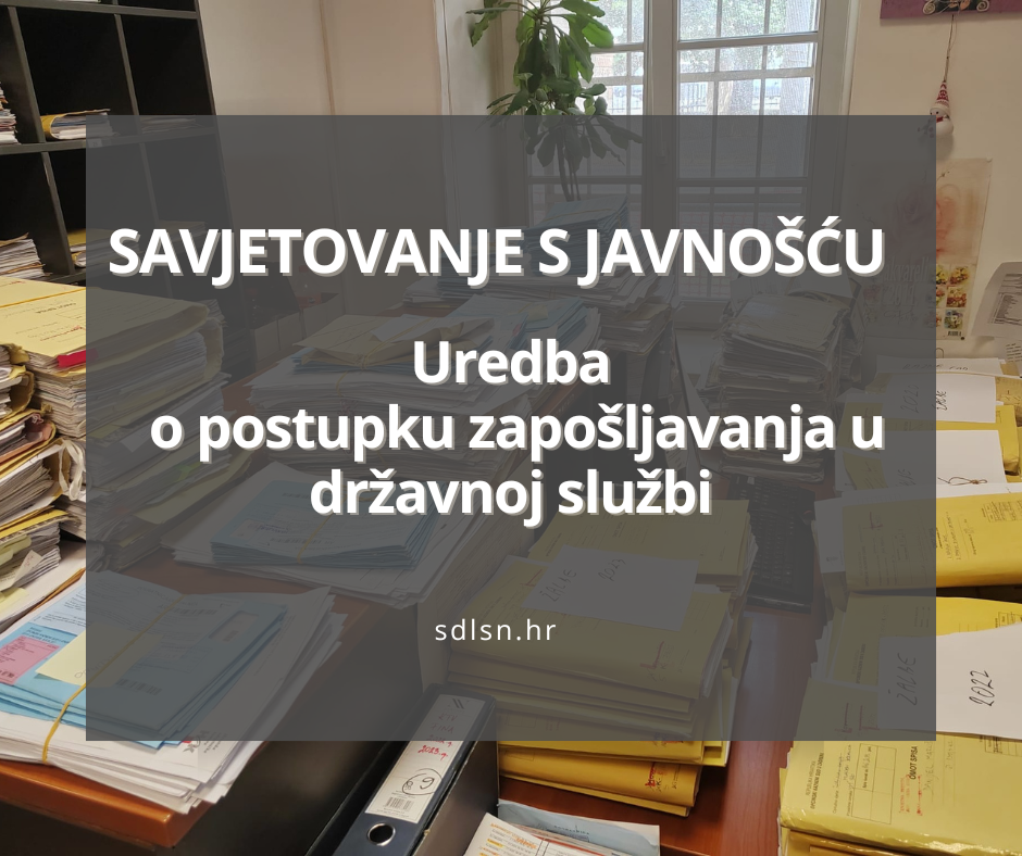 Revidiranje mjera aktivne politike zapošljavanja i e-savjetovanje o Uredbi o postupku zapošljavanja u državnoj službi